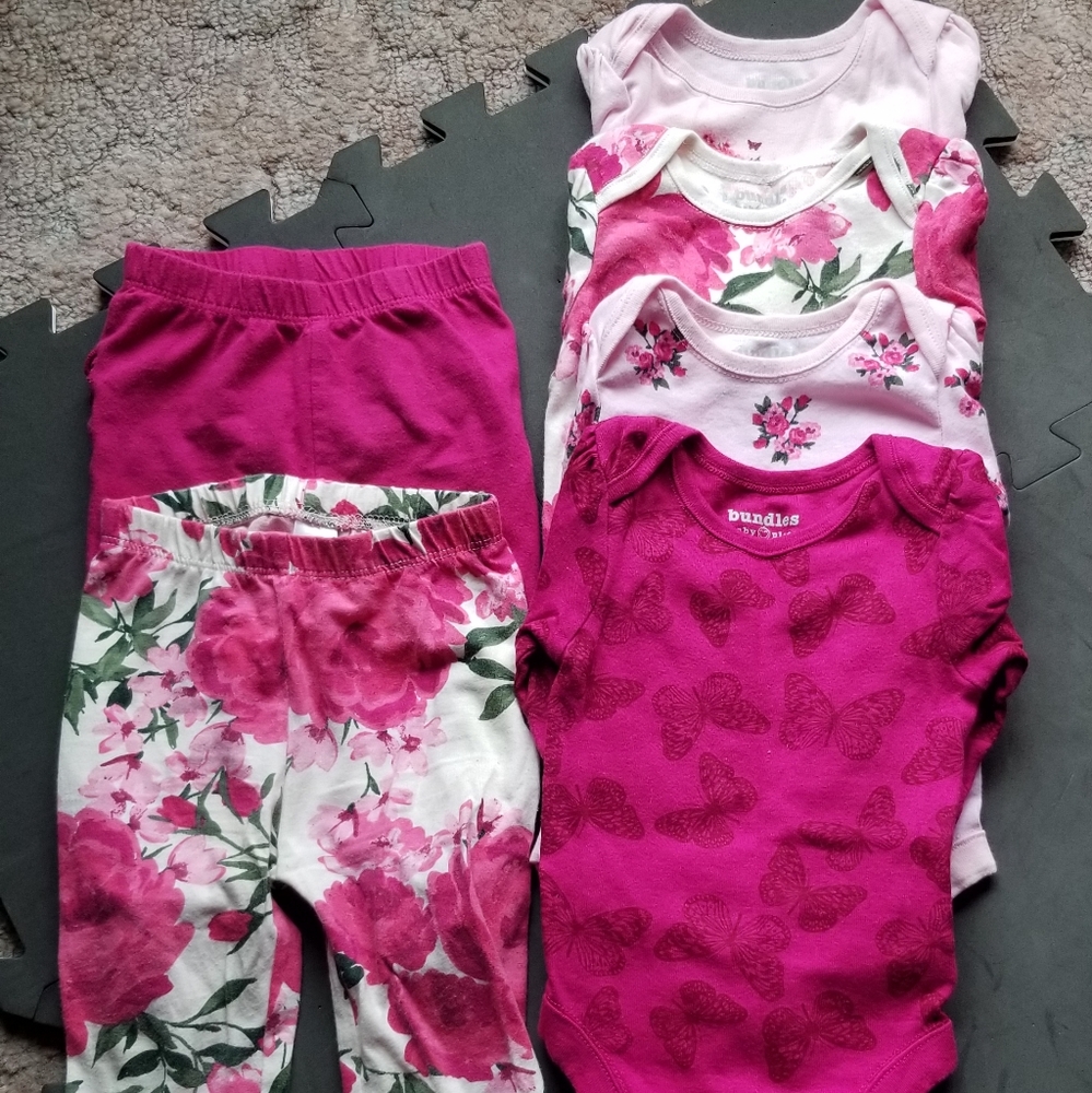 Baby Girl Pants and Long Sleeve Shirt Set